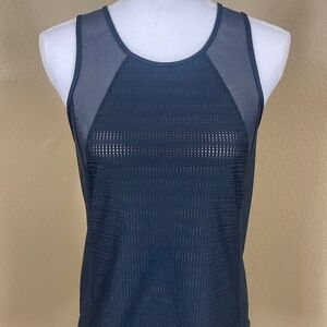 Under Armour black, mesh , open back, tank top size medium